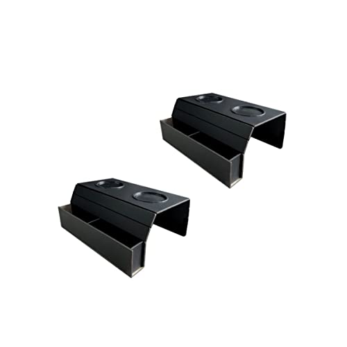 2 Esteira Suporte Porta Copos Braço Sofá Apoio Cerveja Preto