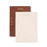 Regalo perfetto per ogni occasione. Set agenda settimanale e diario non datato in custodia in tessuto, rilegatura cucita a sezione