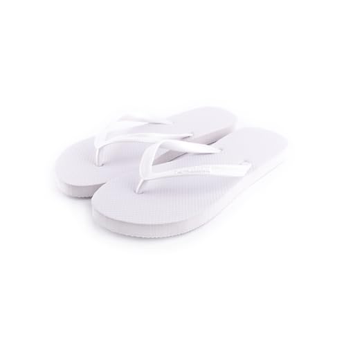 R-ISLAND Flip-Flop Femme, tongs d'été pour femmes, Adulte, pour la plage, la piscine, la maison., blanc, 37 EU