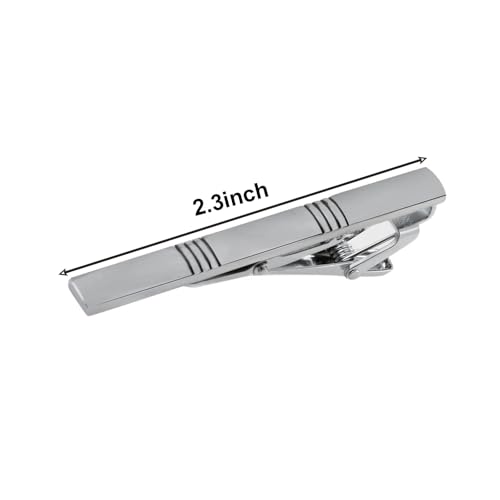 4 Pcs Stainless Steel Tie Clips for Men Classic Tie Bar Clip for Formal Business Wedding Party Fathers Day Gift2