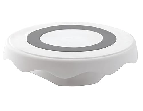 Wilton 307-0838 High and Low Cake Turntable Decorating Stand, Adjustable, White, 32.8 x 8.9 x 32.5