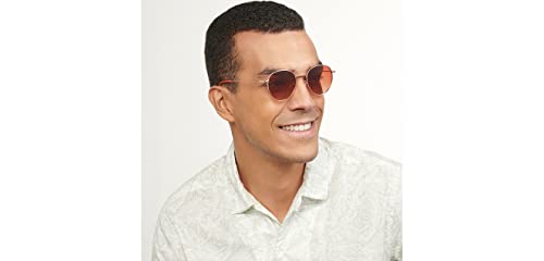 Image of Vincent Chase By Lenskart | Gold Brown Full Rim Round | Polarized and 100% UV Protected | Men & Women | Medium | VC S13137