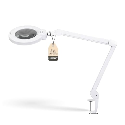 Lumeno 824XPRO Förstoringsglas med LED-lampa, Metall, Plast, Glas, Vit