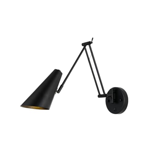 Aplique de pared plegable con brazo basculante e interruptor para estudio y dormitorio 1