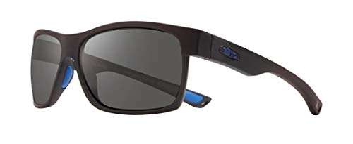 Revo Espen x Bear Grylls: Polarized Filters UV, Sport Wrap Rectangular Sunglasses, Matte Black Frame with Graphite Lens (RE 1097 01 GY)