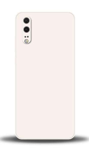 WUACYEAMING Compatible with Huawei P20 Case,with Camera Lens Protector Ultra Slim Liquid Silicone Cover Anti-Scratch Shockproof Case-White