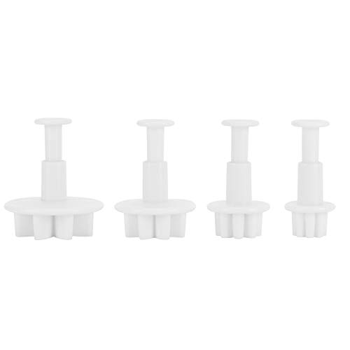 4 Pezzi Strumenti per Taglierina Fondente, Strumento di Cutter per Cutter a Motivi Floreali per Decorare Torte, Cioccolato e Argilla