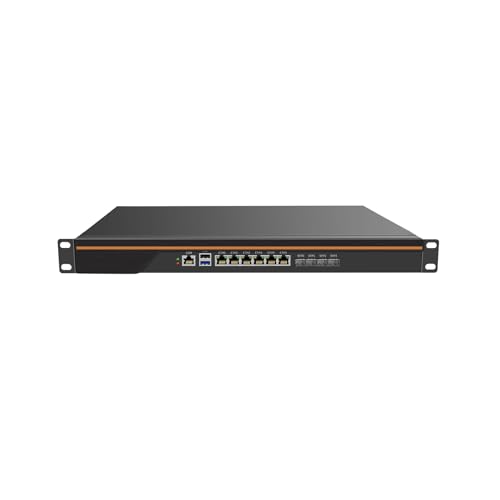 ANDAQI 1U Firewall Appliance with QAT, PFSense, OPNsense, VPN, Router PC, PVE Server, Denverton Atom C3958, RN03, 6 x 1GbE LAN, 4 x SFP+ X553 10GbE, DPDK Support, 16G RAM, 256G SSD