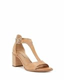 Lucky Brand Women's Sabeni T-Strap Sandal Heeled, Dusty Sand, 9