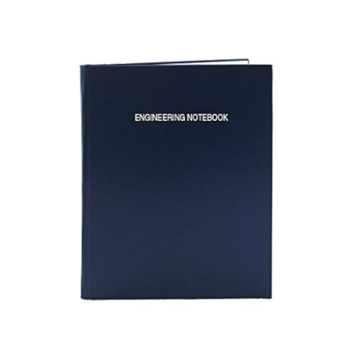 BookFactory Blue Engineering Notebook/Graph Paper Notebook 168 Pages (.25” Lab Grid Format), 8 7/8'' x 11 1/4'', Blue Cover, Section Sewn Hardbound (Made in USA)