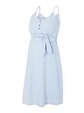 MAMALICIOUS Women's MLAVA Strap S/L Woven ABK Dress Trägerkleid, Kentucky Blue, M
