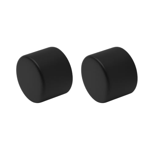 EVOGES Matt Black Dimmer Knobs – Pack of 2, Ø21.7mm x 15.8mm, Universal Replacement, 6mm D-Spindle