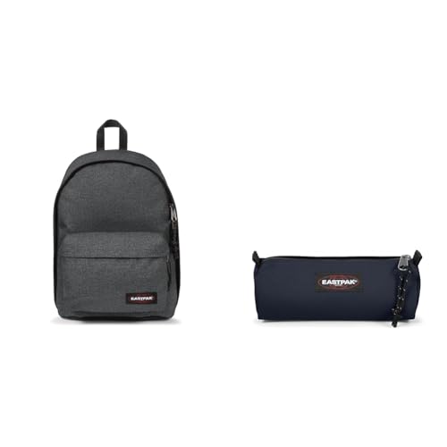 Sac à dos 27L Eastpak Out of Office gris avec trousse assortie pour le lycée et la fac