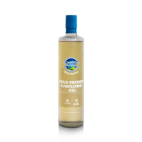 Image of Country Delight Sunflower Oil - 700 ml | Cold Pressed Non-refined Pure Sunflower Oil | Traditional Kohlu /Chekku Style Extraction | Argemone Oil Free | Rich in Antioxidants & Vitamin-E