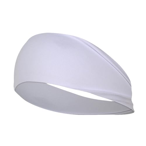 Cinta para raqueta de squash para mujer, yoga, bandas elásticas para el pelo, entrenamiento, correr, deportes, antideslizante, sudor, envoltura para el cabello para niñas (blanco, talla única)