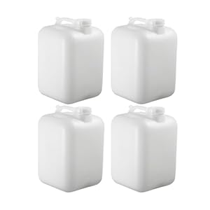 FastRack 5 Gallon Water Jug (Pack of 4) | BPA-Free, Food-Grade, and Leak-Proof | White Water Container | Ideal for Brewing, Fermentation, or Storage