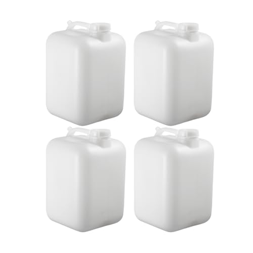 FastRack 5 Gallon Water Jug (Pack of 4) | BPA-Free, Food-Grade, and Leak-Proof | White Water Container | Ideal for Brewing, Fermentation, or Storage
