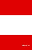 österreich flagge rund  Österreich: Flagge, Notizbuch, Urlaubstagebuch, Reisetagebuch zum selberschreiben