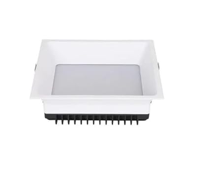 AHUJA INTERNATIONAL 18 W Led Deep Down Panel Light for Pop & False Ceiling,18 Watt Square White/Black Body,(Pack of 1) (18W-Square-WHITEBODY-Natural White)