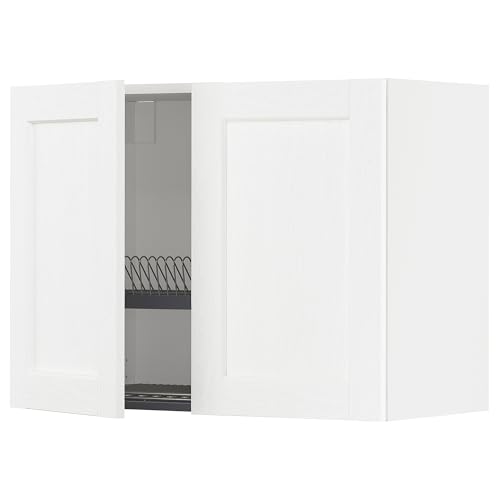 Prodotto in Svezia ProTuning METOD Pensile w scolapiatti/2 ante, bianco Enköping/effetto legno bianco, 80x60 cm