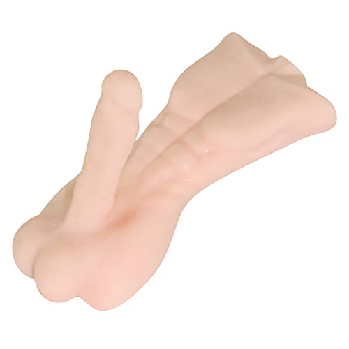 Image of ferch Torso Male Sex Doll with Flexible Dildo Realistic Sex Huge Cock for Women, Unisex Masturbator Sex Toy for Men Women Gay Couple -13.3 * 6.7 inch, 4.4LB (Beige)