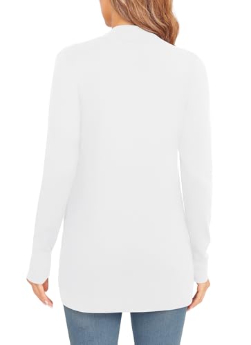 Image of EXCHIC Women's Long Sleeve Lightweight Knit Sweater Cardigan Curved Hem Open Front Cardigans with Pockets