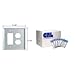 CRL Clear Mirror Glass Decora Outlet/Duplex Plug Mirror Plate in Bulk Pack B18C