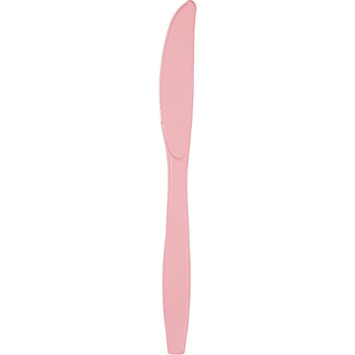 Club Pack of 600 Classic Pink Premium Heavy-Duty Plastic Party Knives