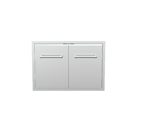 Image of SPIRE 33 inch Built-in Double Access Door, Stainless Steel, Heavy-Duty Handles, Universal Mount, Perfect for Outdoor Kitchens & Islands, BBQ, Outdoor Grilling, Backyards, 780-0018B