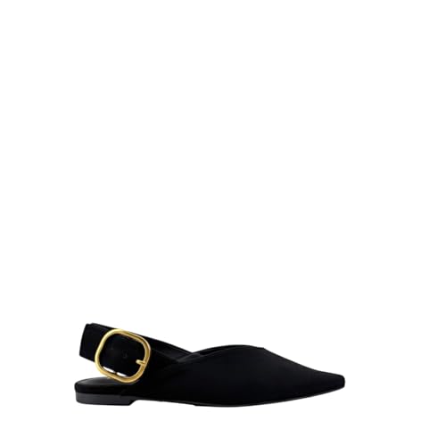 Zapatos planos slingback con punta fina y hebilla regulable para caminar cómoda 3