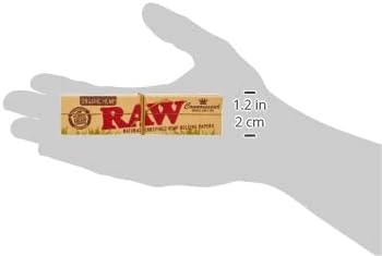 RAW CONNOISSEUR 5 booklets King Size Natural UNREFINED Rolling papers ORGANIC with TIPS. The word hemp needs to be removed. image 3