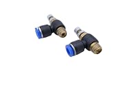 2 Stück Pneumatik Abluftdrossel/Drosselrückschlagventil 1/8\ - 6mm IQS Schlauchanschluss