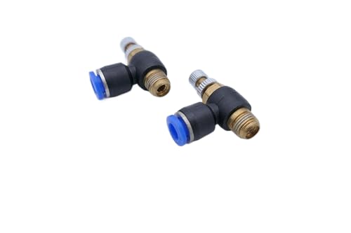 2 Stück Pneumatik Abluftdrossel/Drosselrückschlagventil 1/8\ - 6mm IQS Schlauchanschluss