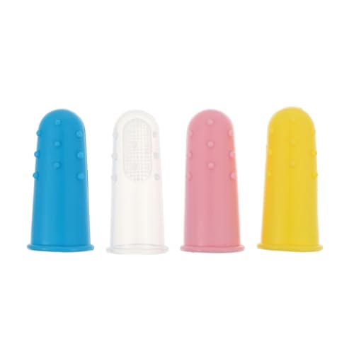 Beavorty 12Piezas Silicona Para Bebés Herramienta De Limpieza Oral Para Masajeador De Encías De Dedo Suave y Seguro Para Cuidado Infantil