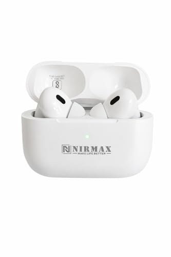 Image of NIRMAX Anthem Wireless Earbuds with Charging Case | Bluetooth v5.4 TWS Earphones | 25H Playtime, Stereo Sound, Multi-Device Compatible | in-Ear True Wireless Earbuds