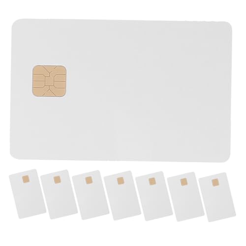TEHAUX 8pcs White Ic Chip Cards with 2k Memory for Access Control Systems Blank PVC Smart Cards for Security and Hotel Key Use and Door Entry in Commercial Settings