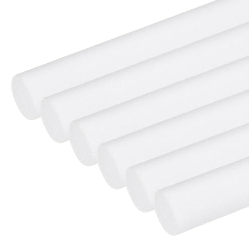 PATIKIL Backer Rod 1-1/8 in x 3.3 Ft, 6 Pcs Foam Rod Caulk Saver Expansion Joint Filler Rope Weather Strip Foam Noodle for Gaps Concrete Crack Filling DIY Craft (28mm Dia), White