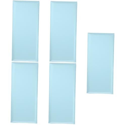 Yardwe 5 piezas Almohadilla Protectora de Pared Infantil Azul Adhesivo Suave para Habitación Revestimiento Anticolisión Seguro y Fácil de Instalar para Protección Casa