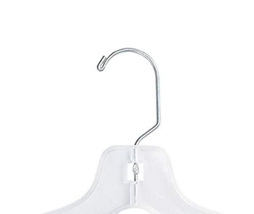 NAHANCO 505MGHU Plastic Dress Hanger, Chrome Swivel Hook, Rubber Gripper, Middle Heavy Weight, 17