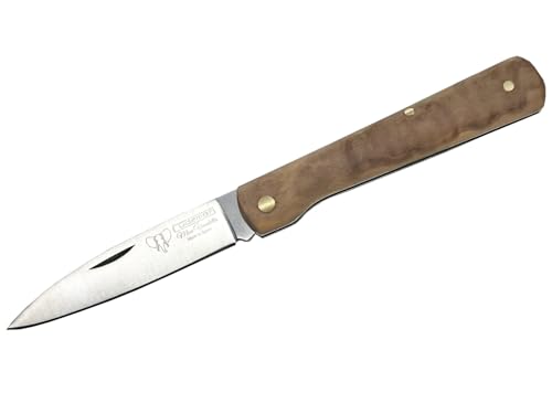 Cudeman Navaja de Bolsillo 451-L Hoja 7 Cm Acero Mova Mango de Madera de Olivo