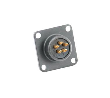 Amphenol, PT02C-10-5P(025), Circular Connector Receptacle - Male Pins - 5 Position - 10-5 Insert Arrangement - Box Mount Shell - Bayonet Lock - Solder Termination - Panel Mount.