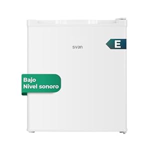 SVAN Frigorífico Refrigerador Blanco SR504500E. Capacidad 41 Litros, Puerta Reversible, Bajo Nivel Sonoro, Eficiencia Energética Clase E