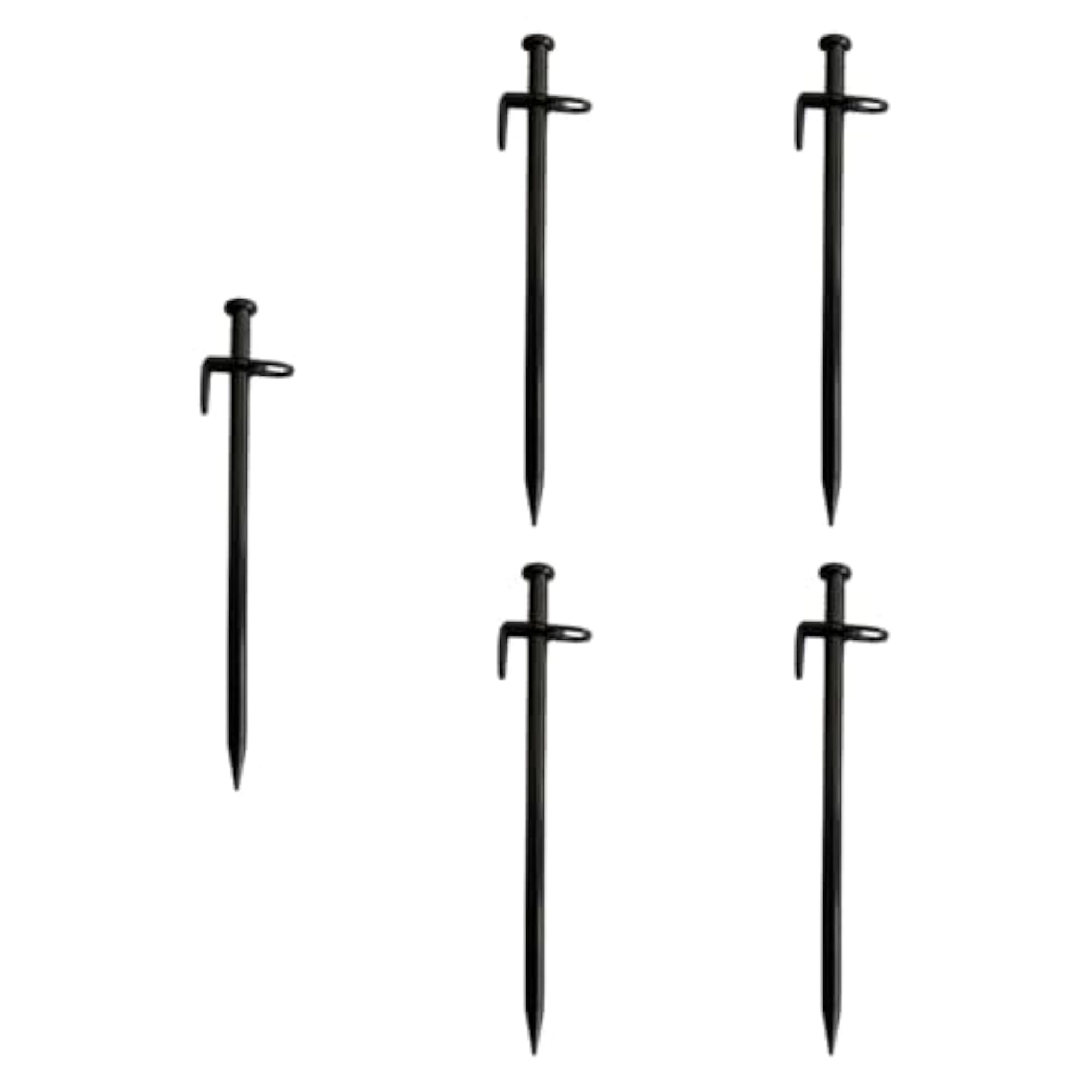 5X Sturdy Tent Stakes with Rope Ring