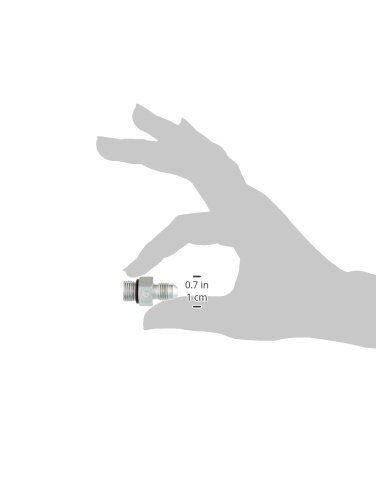 Image of Brennan Industries 6400-04-05-O Steel Straight Tube Fitting, 7 /16 inch-20 SAE x 1 /2 inch-20 SAE ORB Thread, 1 /4 inch Male JIC x 1 /4 inch Male O-Ring Boss