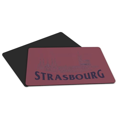 Set de table Strasbourg rouge x4 grand format en caoutchouc