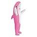 DeHasion 2 Packs Inflatable Animal Costume Halloween Costume Christmas Blow-Up Costume for Adult/Christmas/Birthday Party (Blue/Pink Shark)
