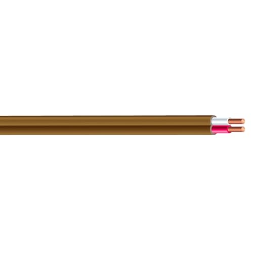 Woods Southwire 64162122 2 Conductor 18/2 Thermostat Wire; 18-Gauge Solid Copper Class 2 Power-Circuit Cable; Brown