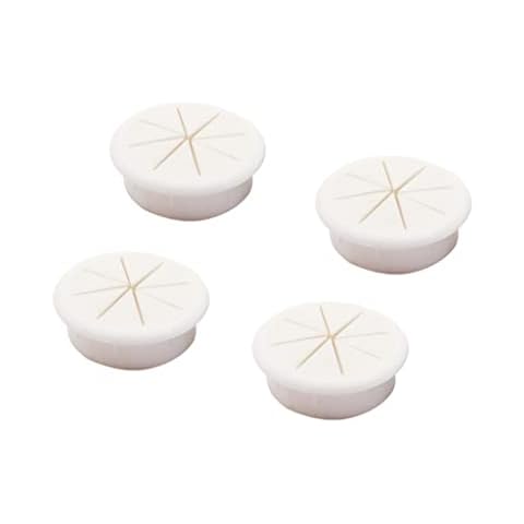 4PCS 2Inch (50mm) Desk Cord Grommets Wire Cable Hole Cover for Office PC Desk Cable Cord Cover White (White-4pcs) Cover