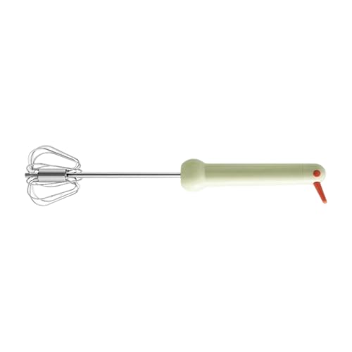 Batidor de huevos semiautomático con batidores de acero inoxidable 304 para mezclar crema para hornear, batidor de crema, herramienta de cocina de mano, herramienta de batidor de huevos desmontable