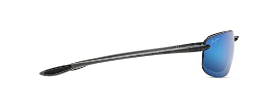 Maui Jim Men's And Women's Hookipa Polarized Rimless Sunglasses, Smoke Grey/Blue Hawaii, Large #TOP2